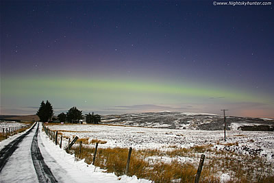 Valentine's Aurora Display from Glenshane Pass - Feb 14th 2011